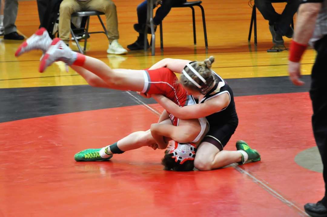 Riley Horvath wrestles for Jimtown